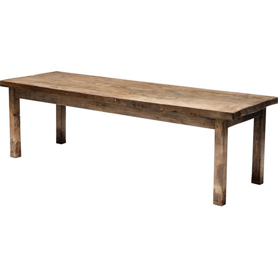 Image 1 of Table de salle à manger vintage en bois, France
