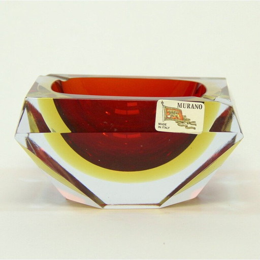 Cendrier vintage en verre de Murano par Alessandro Mandruzzato, 1960