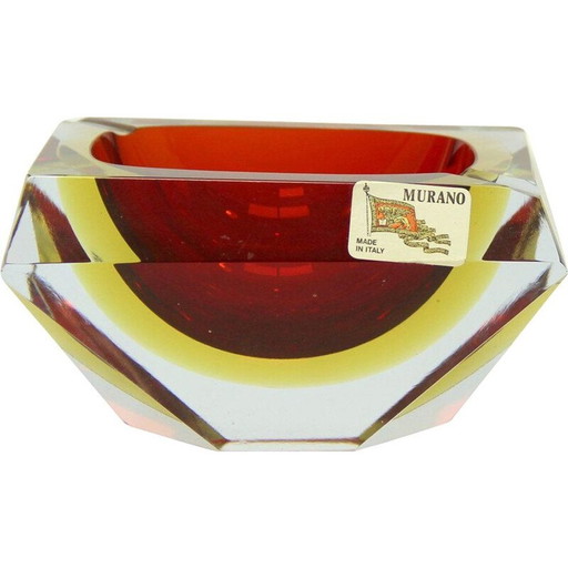 Cendrier vintage en verre de Murano par Alessandro Mandruzzato, 1960