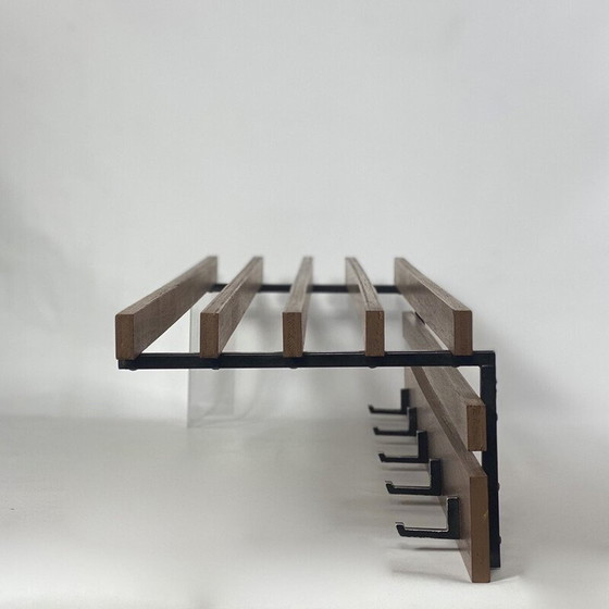 Image 1 of Porte-manteau vintage en teck et aluminium, 1960
