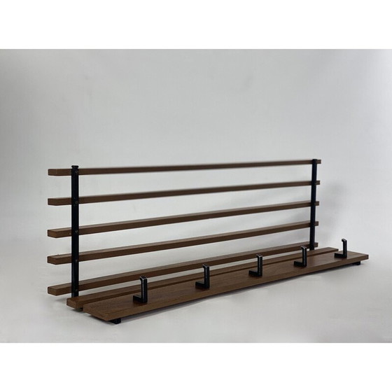 Image 1 of Porte-manteau vintage en teck et aluminium, 1960
