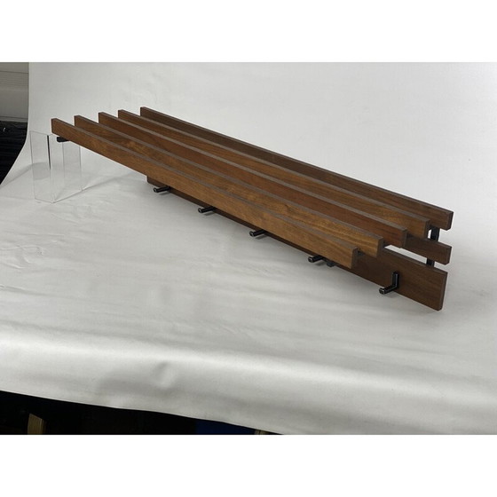 Image 1 of Porte-manteau vintage en teck et aluminium, 1960
