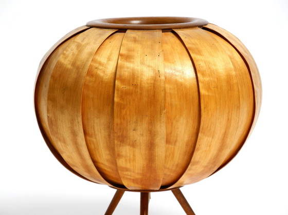 Image 1 of Grande lampe tripode en placage de bois tchèque des années 1960 par Stanislav Kučera pour Úluv