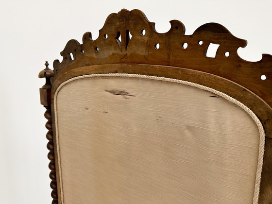 Image 1 of Écran de cheminée victorien antique à points d'aiguille