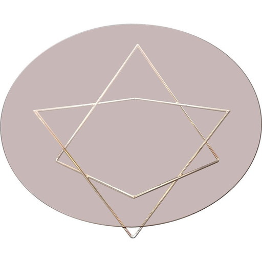 Table basse vintage en verre fumé et métal, Allemagne 1970