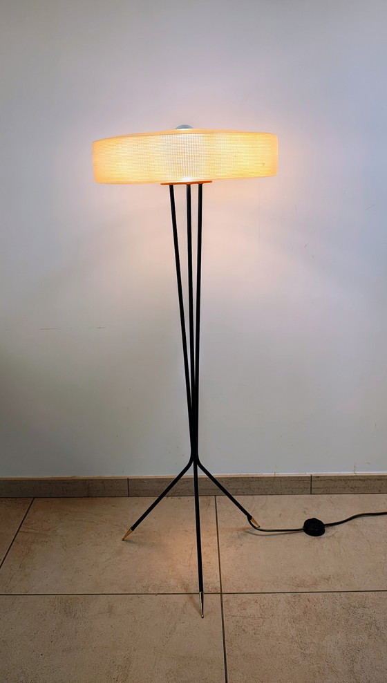 Image 1 of Lampadaire Midcentury avec capot Rotaflex