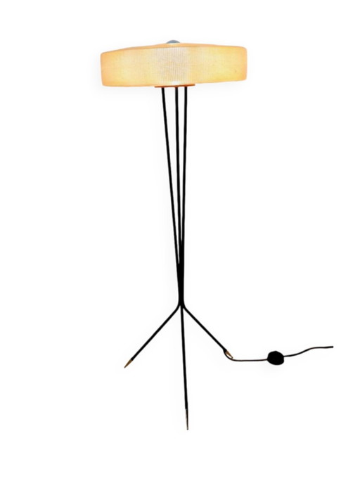 Lampadaire Midcentury avec capot Rotaflex