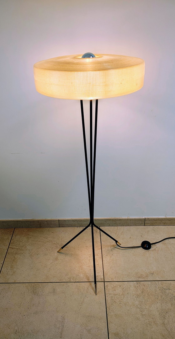 Image 1 of Lampadaire Midcentury avec capot Rotaflex