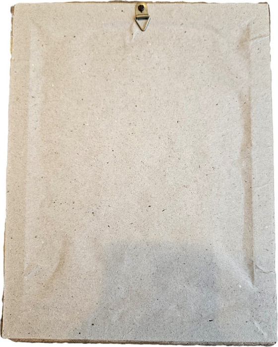 Image 1 of Tableau à l'huile vintage d'Egypte avec cadre en bois