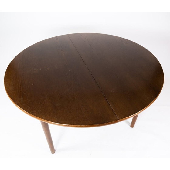 Image 1 of Table de salle à manger vintage en chêne foncé, danois, années 1960
