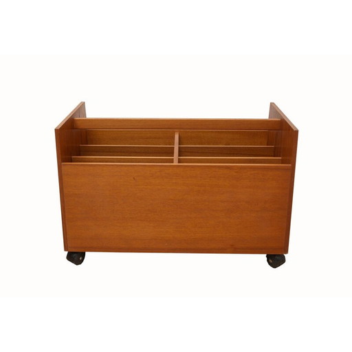 Porte-revues vintage en teck par Hesland pour Bruksbo 1960s