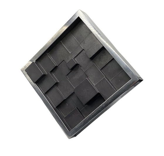 Image 1 of Sculpture Vintage • Cendrier • Max Seidenfaden • Sds • Alumium & Acier • 1975