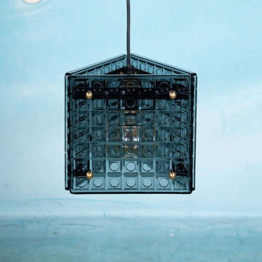 Midmod 3angle lampe suspendue verre, verre fumé Suspension Kronobergs