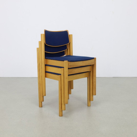 Image 1 of 3X Chaise de salle à manger vintage empilable, 1980S