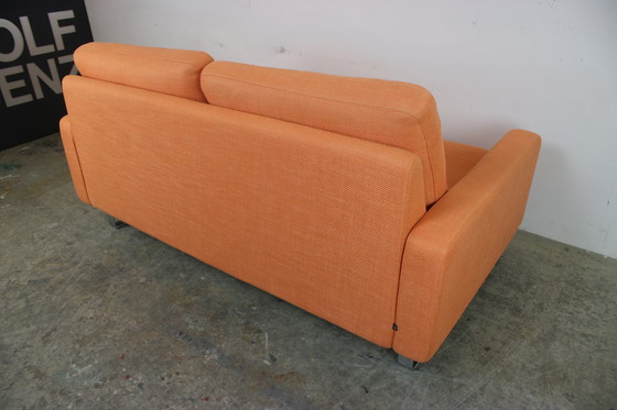 Image 1 of Cor Conseta Canapé deux places Designer Orange Tissu Patins chromés