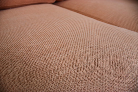 Image 1 of Cor Conseta Canapé deux places Designer Orange Tissu Patins chromés