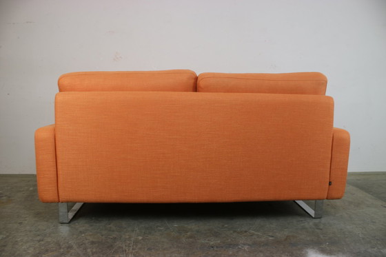 Image 1 of Cor Conseta Canapé deux places Designer Orange Tissu Patins chromés