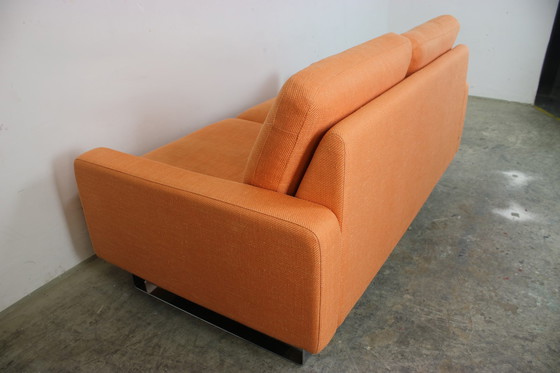 Image 1 of Cor Conseta Canapé deux places Designer Orange Tissu Patins chromés