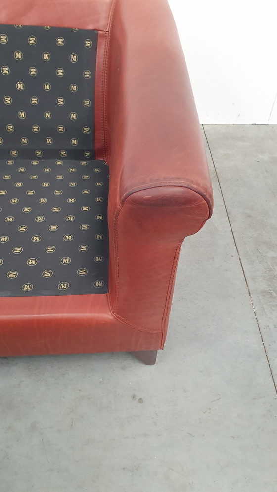 Image 1 of Banc design Machalke en cuir cognac