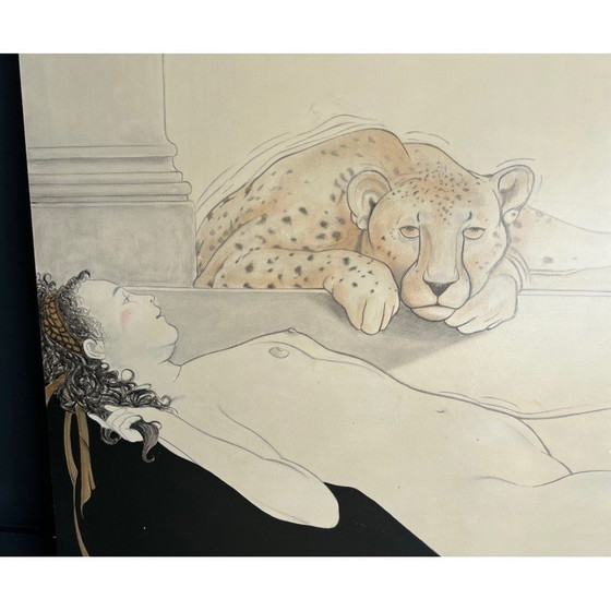 Image 1 of Paire de gouaches vintage de Tony Warren, 1980