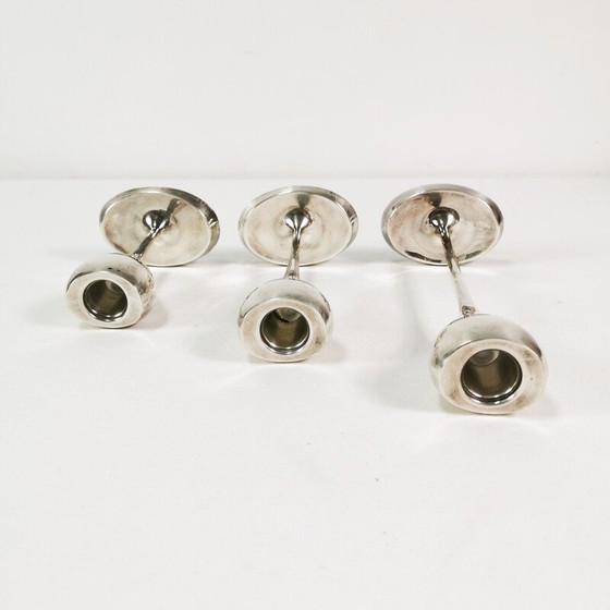 Image 1 of Lot de 3 chandeliers modernistes "tulipe" de Kronen, Danemark, années 1970