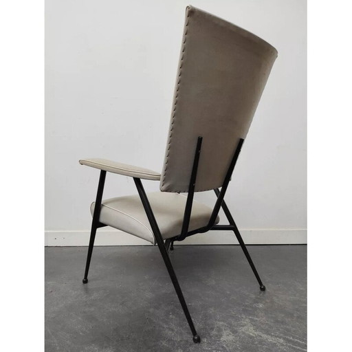 Fauteuil haut vintage de Colette Gueden, 1950