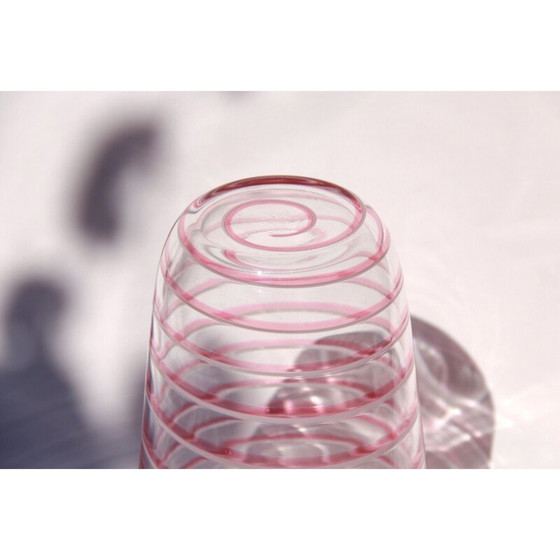 Image 1 of Vase vintage ChupaChups rose de Murano Italie 1970