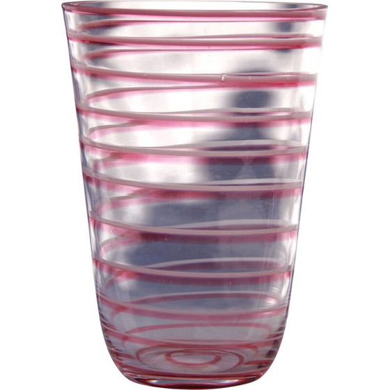 Image 1 of Vase vintage ChupaChups rose de Murano Italie 1970