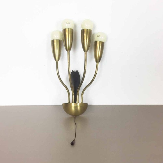 Image 1 of Applique vintage en métal et laiton, italienne 1960