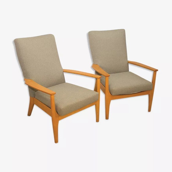 Image 1 of Fauteuils britanniques modèle Pk988/1023 de Parker Knoll, années 1960, ensemble de deux fauteuils
