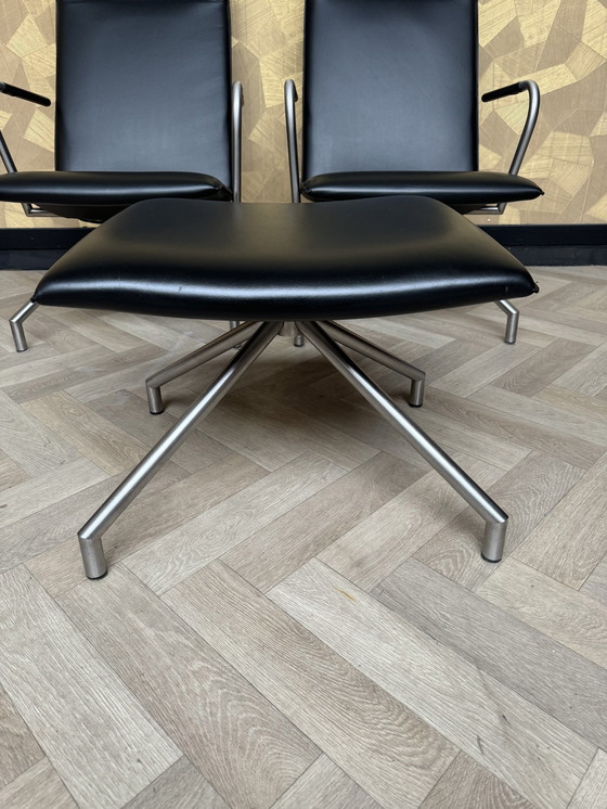 Image 1 of 2X Arco Lay Down Armchair With Hocker