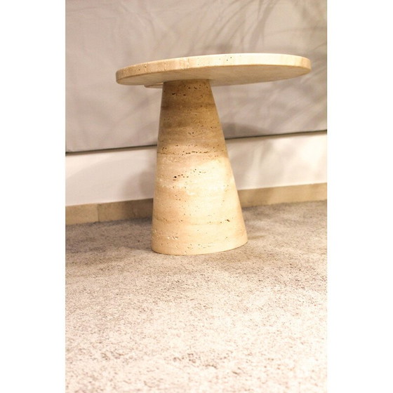 Image 1 of Table basse vintage en marbre blanc de Carrare, Italie 1970
