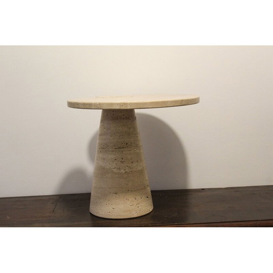 Image 1 of Table basse vintage en marbre blanc de Carrare, Italie 1970