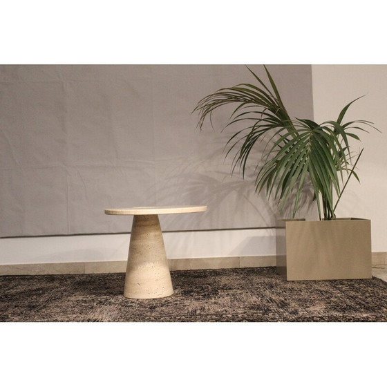 Image 1 of Table basse vintage en marbre blanc de Carrare, Italie 1970