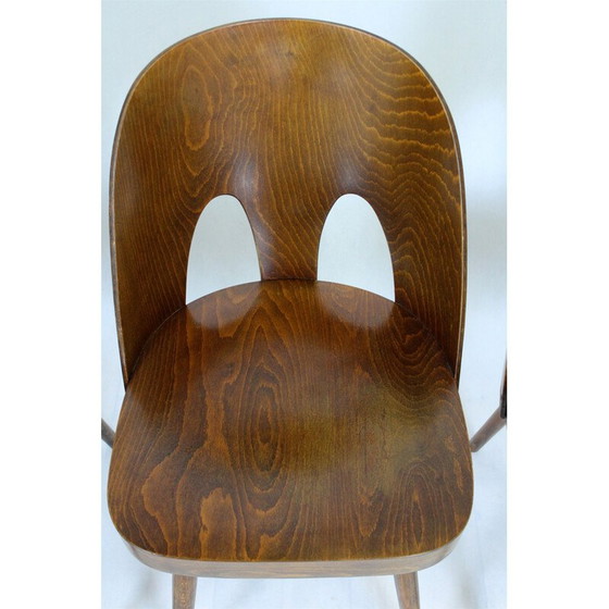 Image 1 of Ensemble de 4 chaises en bois vintage par Oswald Haerdtl pour Ton, Tchécoslovaquie 1950