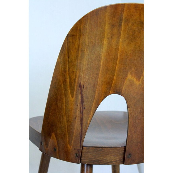 Image 1 of Ensemble de 4 chaises en bois vintage par Oswald Haerdtl pour Ton, Tchécoslovaquie 1950