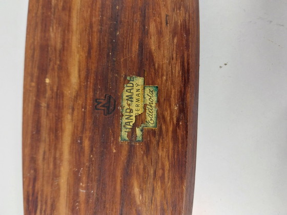 Image 1 of 1x Set de verres à thé Schott dans un support en teck, 1960s