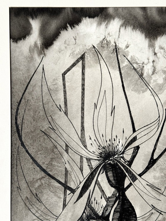 Image 1 of Eugène Eechaut (1928-2019) - Composition surréaliste à l'encre