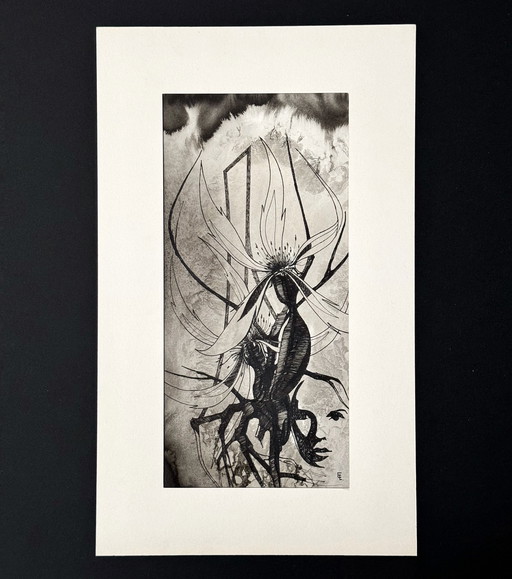 Eugène Eechaut (1928-2019) - Composition surréaliste à l'encre