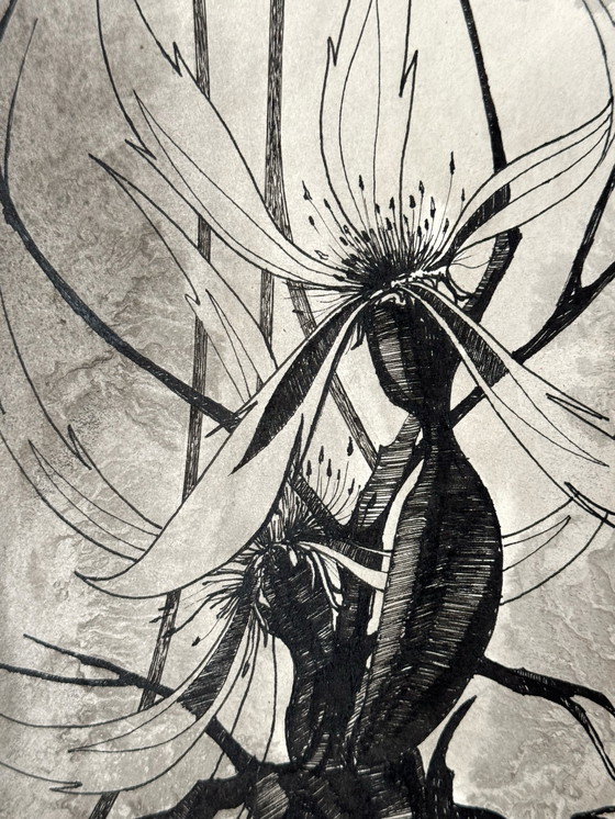 Image 1 of Eugène Eechaut (1928-2019) - Composition surréaliste à l'encre