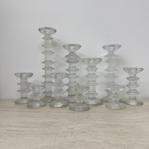 Set de 10 bougeoirs par Timo Sarpaneva pour Iittala , 1970S