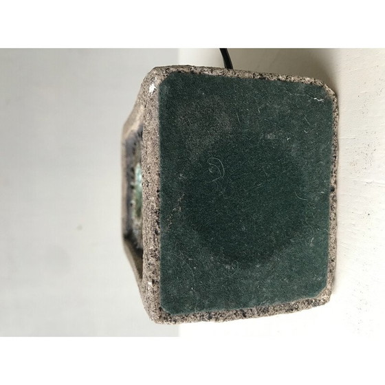 Image 1 of Lampe de chevet vintage en pierre et céramique émaillée