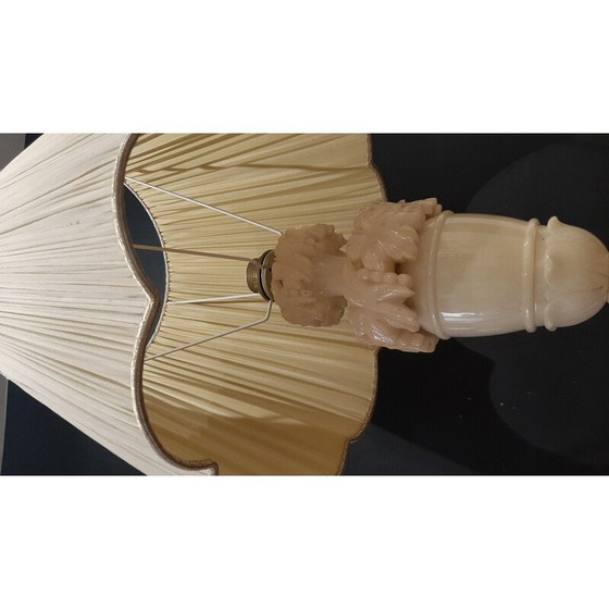 Image 1 of Lampe vintage en albâtre
