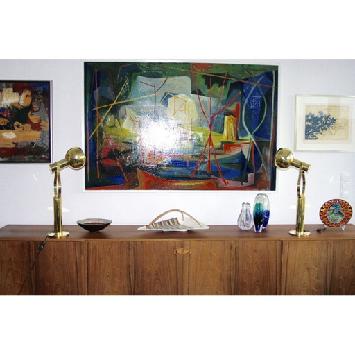 Paire de lampes vintage apr Staff Leuchten 1970