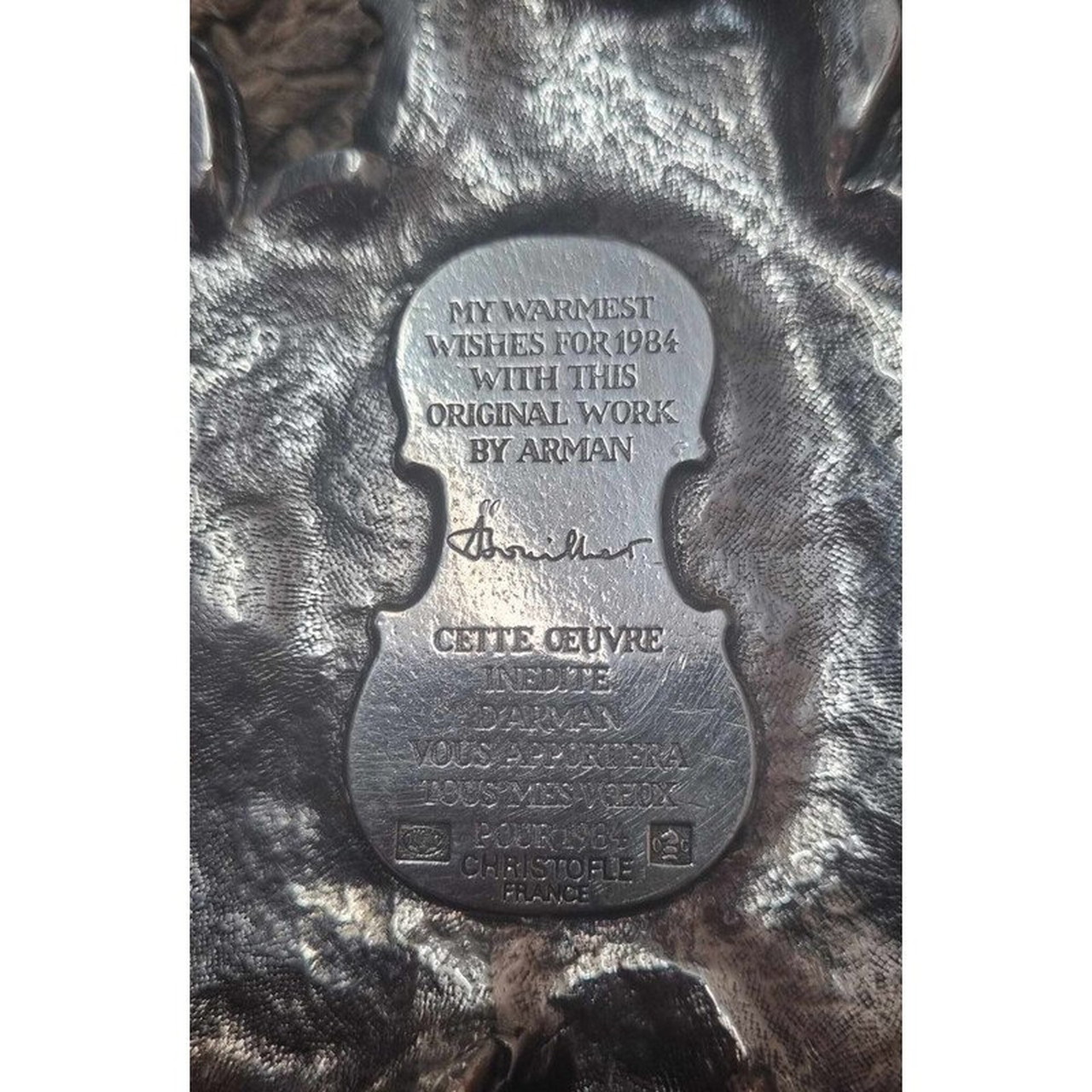 Presse-papier vintage du sculpteur Arman pour Christofle, 1983, image size:1280x1280
