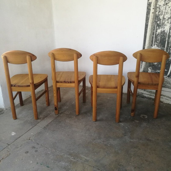 Image 1 of Ensemble de 4 chaises en pin vintage par Rainer Daumiller pour Hirtshals Savværk