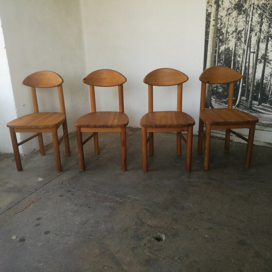 Image 1 of Ensemble de 4 chaises en pin vintage par Rainer Daumiller pour Hirtshals Savværk