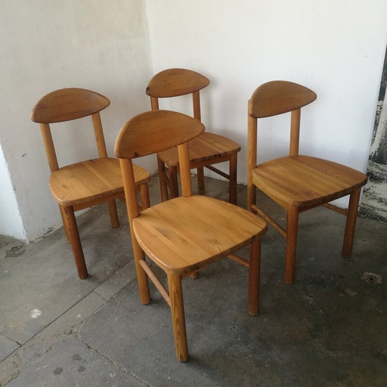 Image 1 of Ensemble de 4 chaises en pin vintage par Rainer Daumiller pour Hirtshals Savværk