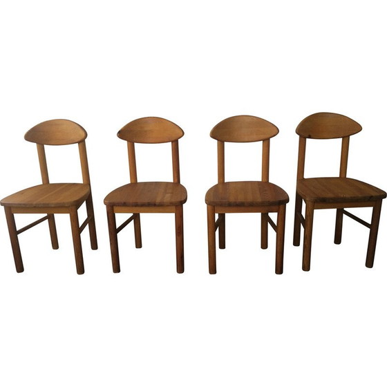 Image 1 of Ensemble de 4 chaises en pin vintage par Rainer Daumiller pour Hirtshals Savværk