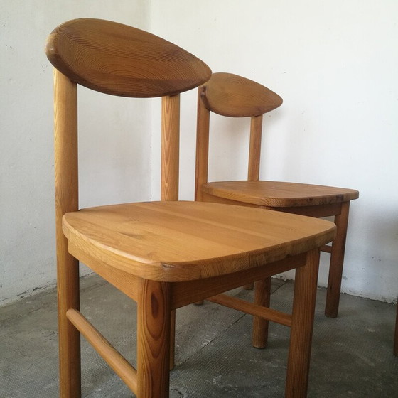 Image 1 of Ensemble de 4 chaises en pin vintage par Rainer Daumiller pour Hirtshals Savværk